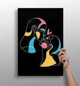 Line Art V6 Aluminum Print.